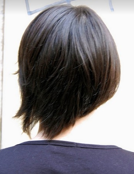 asymetryczny tył fryzury krótkiej, uczesanie damskie zdjęcie numer 70A